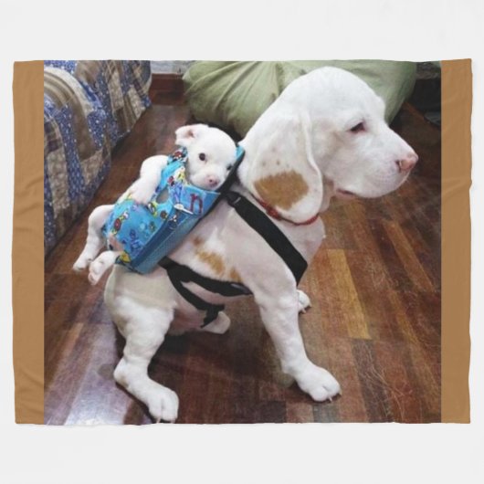 MAMA und PUP Fleecedecke (Vorderseite (Horizontal))