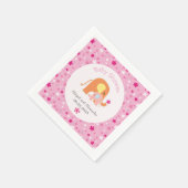 Mama und rosa Elefant Baby Shower Serviette (Ecke)
