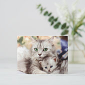 Mama und Sohn Postkarte (Stehend Vorderseite)