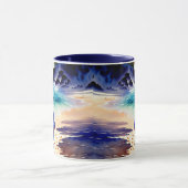 Mama und Son Walking an der Beach Tasse (Zentrum)