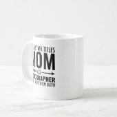 Mama und Sonographin Funny Kaffeetasse (Vorderseite Links)