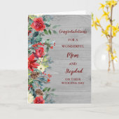 Mama und Stepdad Hochzeitstag Glückwunsch Karte (Gelbe Blume)