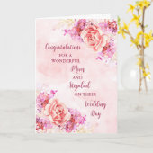 Mama und Stepdad Hochzeitstag Glückwunsch Karte (Gelbe Blume)