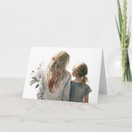 Mama und Tochter am ersten Muttertag Karte