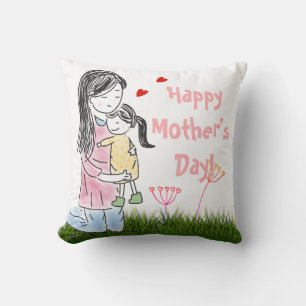 Mama und Tochter-Hug Kissen