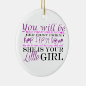 Mama und Tochter: Liebe Keramikornament (Rechts)