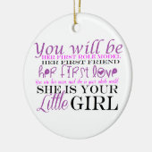 Mama und Tochter: Liebe Keramikornament (Links)