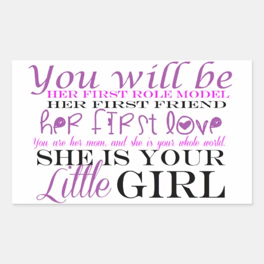 Mama und Tochter: Liebe Rechteckiger Aufkleber (Vorderseite)