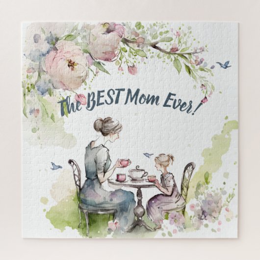 Mama und Tochter Tea Party Puzzle (Vertikal)