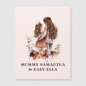 Mama und Tochter von Aquarellen (1) Magnetkarte (Vorderseite)