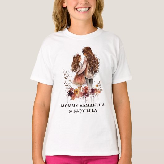 Mama und Tochter von Aquarellen (1) T-Shirt (Vorderseite)