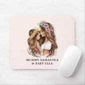 Mama und Tochter von Aquarellen (2) Mousepad (Mit Mouse)