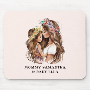 Mama und Tochter von Aquarellen (2) Mousepad