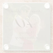 Mama und Vater 40. Hochzeit zum Jubiläum Glasuntersetzer (Rückseite)