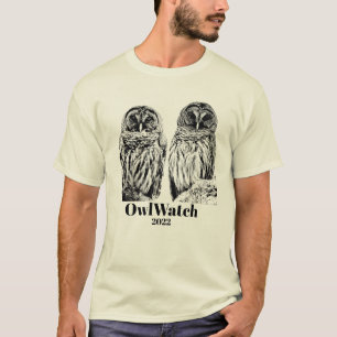 Mama und Vater Barred Owl (B&W) T-Shirt