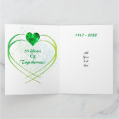 Mama und Vater der 55. Emerald Wedding Jubiläumska Karte (Innenseite)