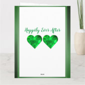 Mama und Vater der 55. Emerald Wedding Jubiläumska Karte (Rückseite)