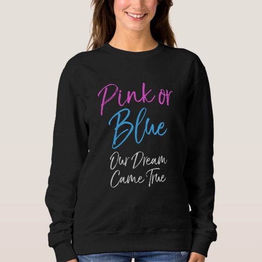 Mama und Vater des Geschlechts Rosa oder Blau Unse Sweatshirt (Vorderseite)