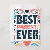 Mama und Vater die besten Eltern Dankeskarte (Rückseite)