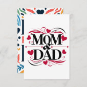 Mama und Vater die besten Eltern Dankeskarte (Vorne/Hinten)