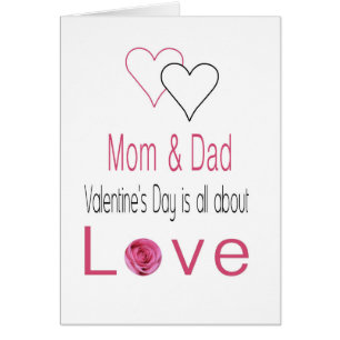 Mama und Vater Glückliche Valentinstag Rose