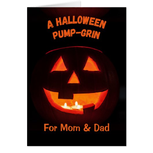 Mama und Vater Halloween Niedlicher Jack o' Lanter (Vorne)
