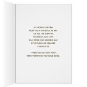 Mama und Vater Hochzeit Dankeschön Karte (Innen (Rechts))