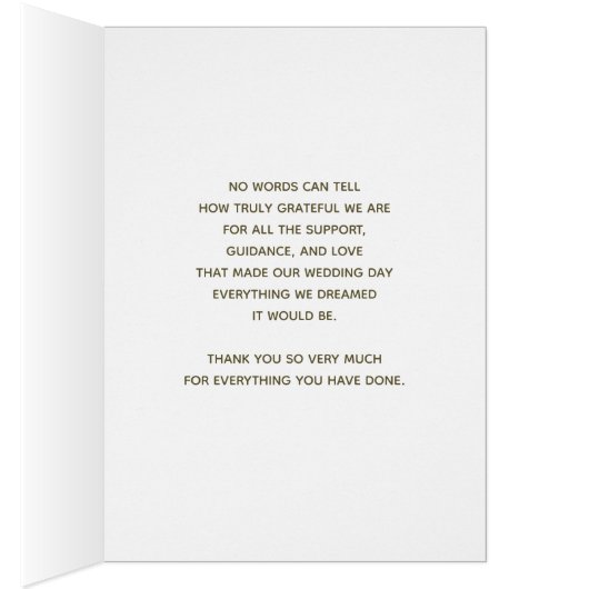 Mama und Vater Hochzeit Dankeschön Karte (Innen (Rechts))