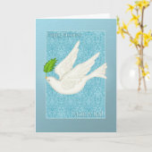 Mama und Vater Hübsche Taube für Pessach mit Olive Karte (Gelbe Blume)