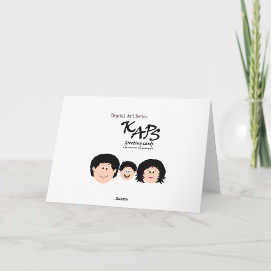 Mama und Vater Karte (Rückseite)