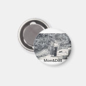 Mama- und Vater-Magnet Magnet (Vorderseite/Rückseite)