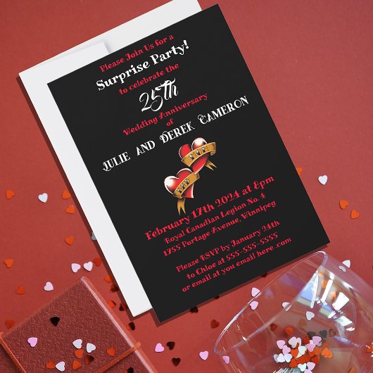 Mama und Vater Party zum Jahrestag Einladung