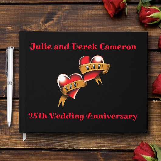 Mama und Vater Party zum Jahrestag Gästebuch