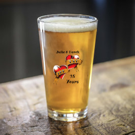 Mama und Vater Party zum Jahrestag Glas