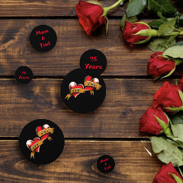 Mama und Vater Party zum Jahrestag Konfetti