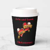 Mama und Vater Party zum Jahrestag Pappbecher (Vorderseite)