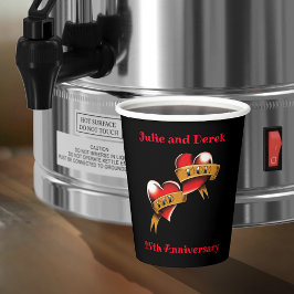 Mama und Vater Party zum Jahrestag Pappbecher