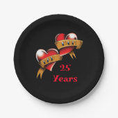 Mama und Vater Party zum Jahrestag Pappteller (Vorderseite)