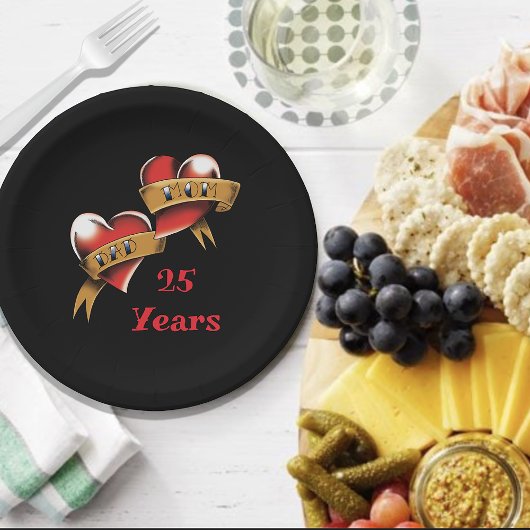 Mama und Vater Party zum Jahrestag Pappteller