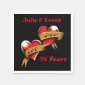 Mama und Vater Party zum Jahrestag Serviette (Vorderseite)