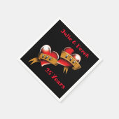 Mama und Vater Party zum Jahrestag Serviette (Ecke)