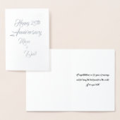 Mama und Vater Silver Wedding Jubiläum Folienkarte (Anzeige)