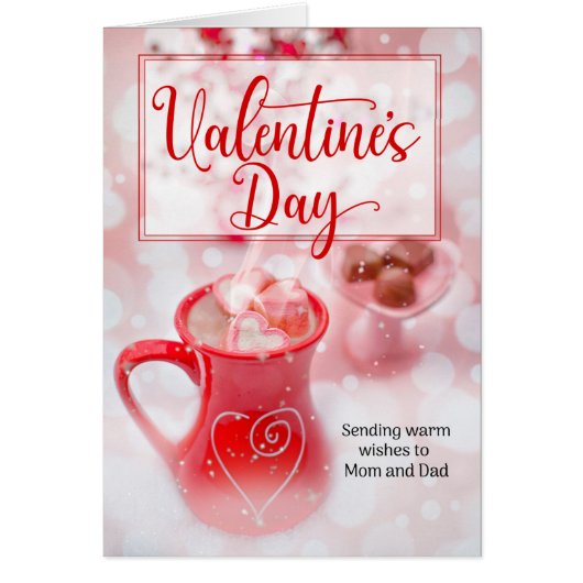 Mama und Vater Sweet Leckereien Valentinstag Card (Vorne)