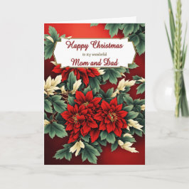 Mama und Vater Weihnachten Poinsettias