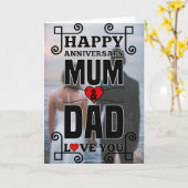 Mama und Vater zum Jubiläum Karte (Gelbe Blume)