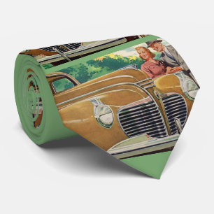 Mama und Vaters MAMMOTH 1941 Plymouth-Druck Krawatte