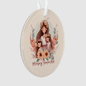 Mama und zwei Töchter Ornament (Vorderseite)