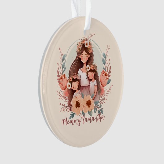 Mama und zwei Töchter Ornament (Vorderseite)