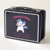 Mama Unicorn Fan Club Metall Brotdose (Rückseite)