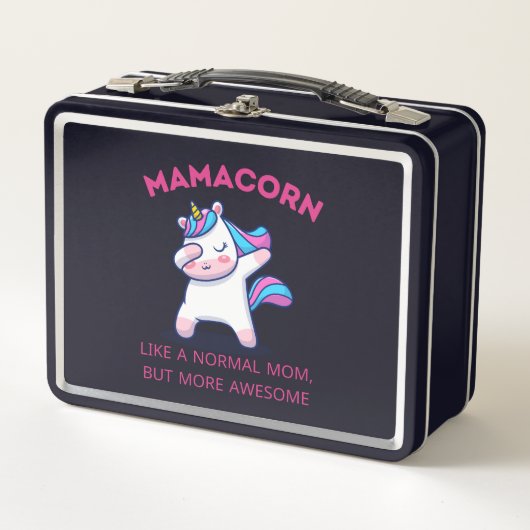 Mama Unicorn Fan Club Metall Brotdose (Vorderseite)